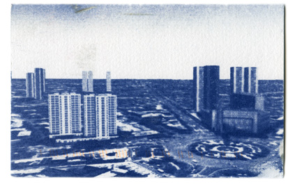 Stephanie Cardon, Distal Done (individual postcards), 2011, cyanotype, 5.5 x 3.5".