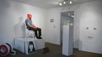 Tim Donovan’s presentation room at his studio (with model).