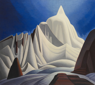 01 Lawren Harris Mountains in Snow Rocky Mountain Paintings VII