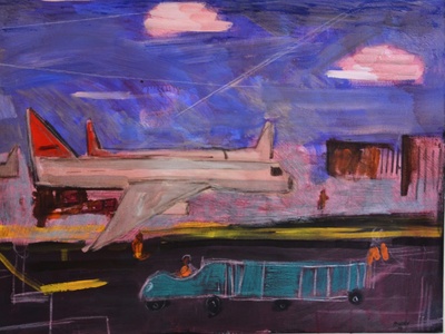 Airport by Marc Awodey acrylic on canvas 2009