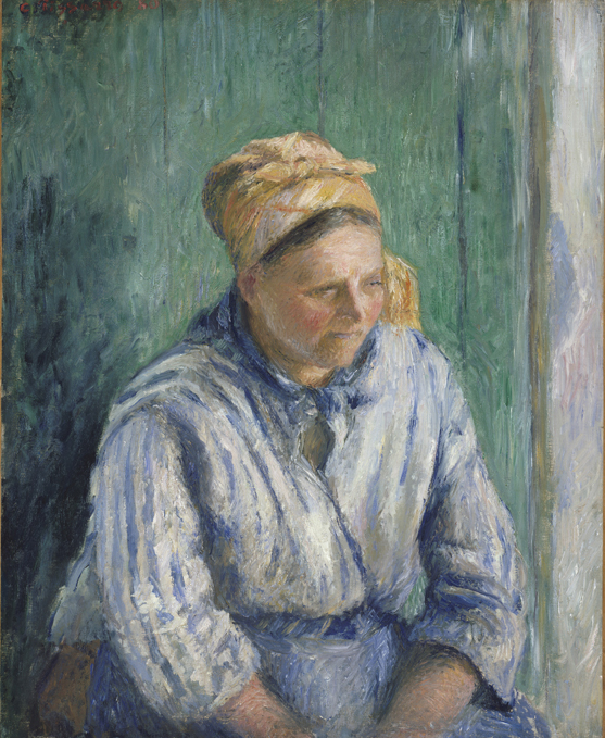 Camille Pissaro, Washerwoman, Study, 1880, oil on canvas, 28 3/4" x 23 1/4".