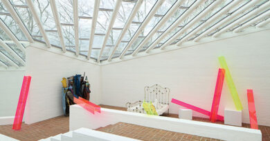 Barbara Kasten, Structure, Light, Land, 2025. Photo: Michael Biondo. At The Glass House.