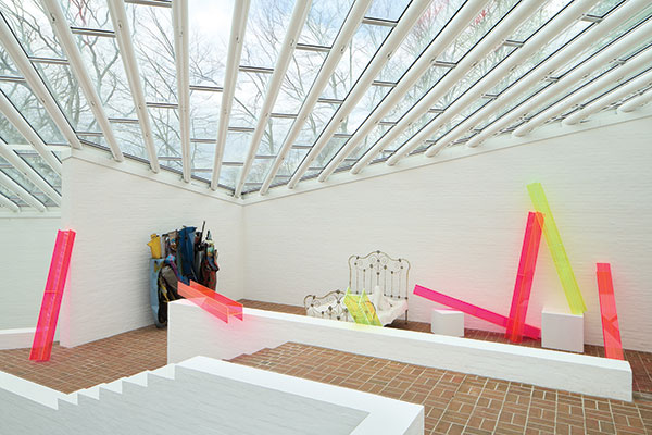 Barbara Kasten, Structure, Light, Land, 2025. Photo: Michael Biondo. At The Glass House.