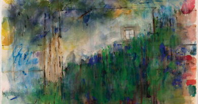 Frances Hynes, Outlook, watercolor on paper, courtesy of the artist. At Moss Galleries.