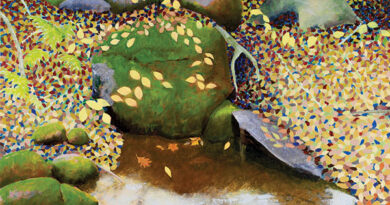 Don Collins, Preponderance of Beech, oil on linen. At AVA Gallery and Art Center.