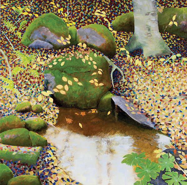 Don Collins, Preponderance of Beech, oil on linen. At AVA Gallery and Art Center. 