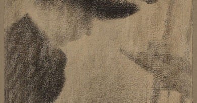 Georges Seurat, Woman Seated by an Easel, c. 1884–1888, Conté crayon on beige wove paper. Harvard Art Museums/Fogg Museum, Bequest from the Collection of Maurice Wertheim, Class of 1906, 1951.70. At Harvard Art Museums.