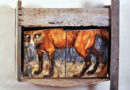 Brenda Bettinson, Red Fox, acrylic on wood, 17 x 17¾" (43.18 x 45.08 cm). Photo: Melville McLean, 1996. At Mathias Fine Art.