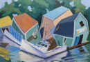Sarah L. Fisher, Rocking the Boat, oil on canvas, 16 x 20". Courtesy of Maine Farmland Trust. At Maine Art Gallery.